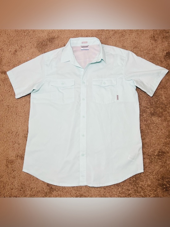 Columbia Other - Columbia Men’s L Short Sleeve Outdoor Fishing Shirt Mint Green Mesh Lined